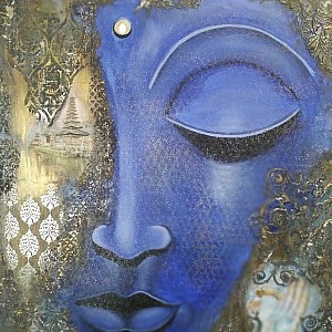 Трафарет - Апсара - Фотография интерьере 3