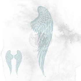 Трафарет - Серафим крыло